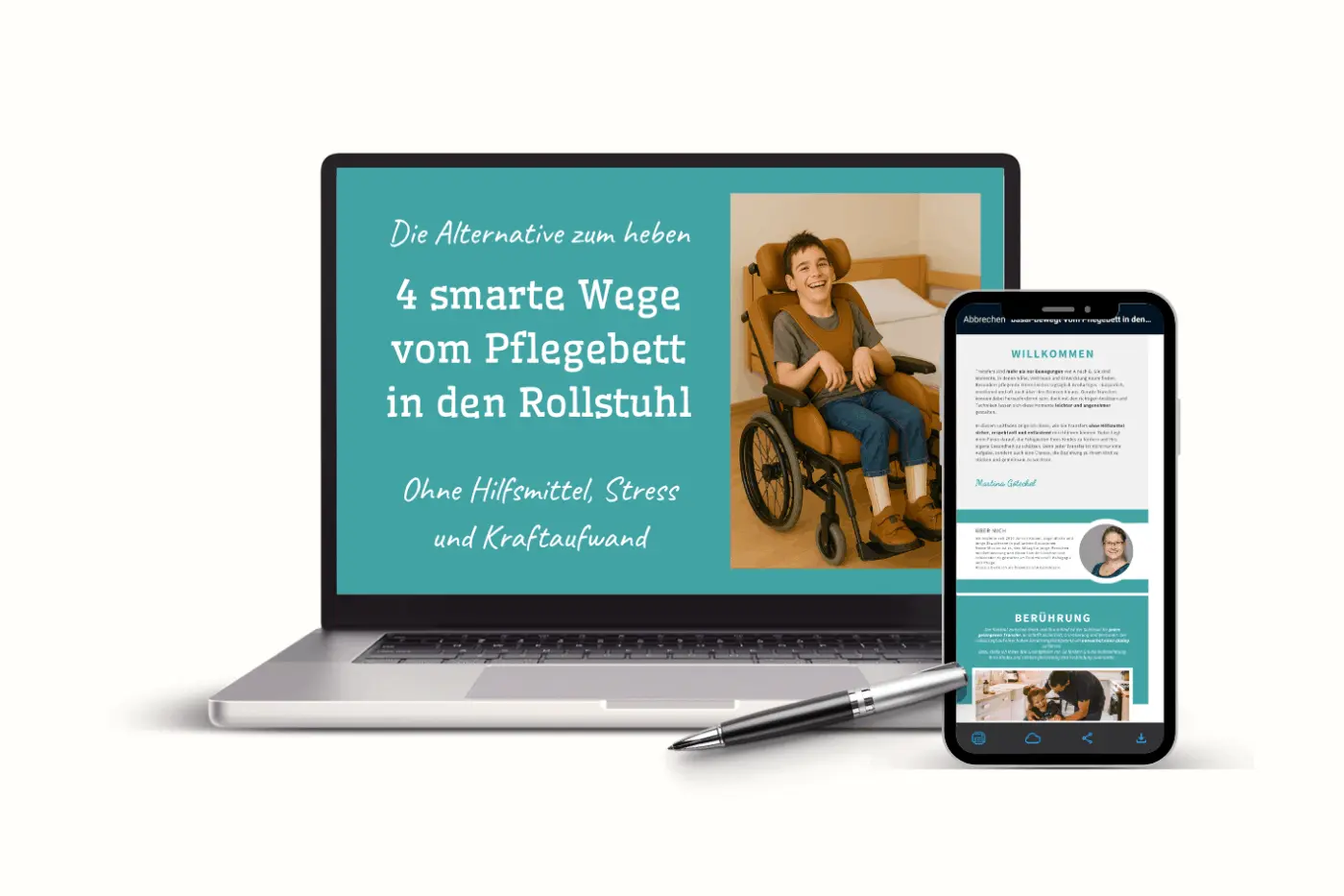 vom Pflegebett in den Rollstuhl - ohne Heben